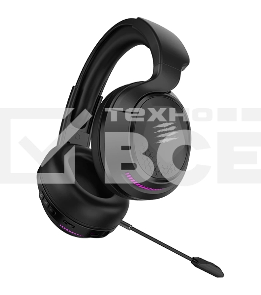 Гарнитура беспроводная игровая Mad Catz P.I.L.O.T. PRO черные (Bluetooth, 2.4 гГц, 3.5 мм jack, RGB подсветка, 50 мм, 930 мА·ч)