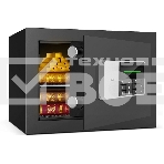Сейф Deli ET550 250x 350x 250 мм, кодовый электронный/ключевой, чёрный, фото 1