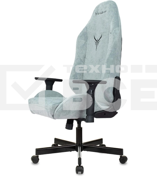 Кресло игровое Knight N1 Fabric серо-голубой Light-28 с подголов. крестовина металл