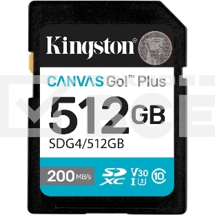 Флеш карта SDXC 512Gb Kingston SDG4/512Gb Canvas Go! Plus w/o adapter