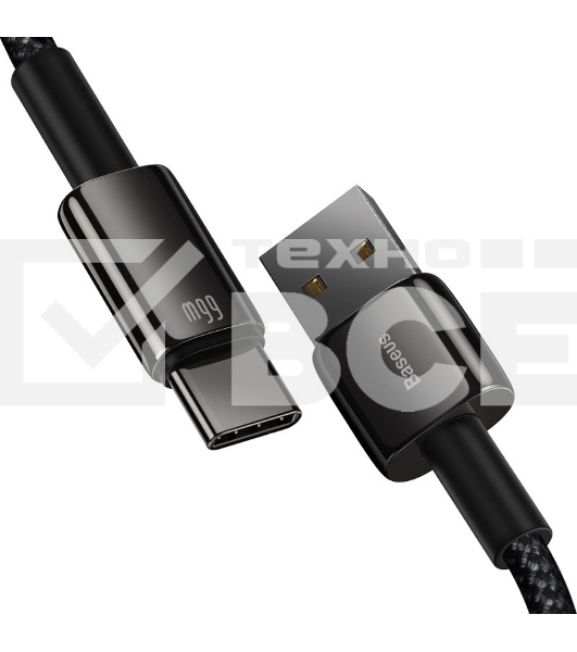 Кабель Baseus CATWJ-C01 Tungsten Gold Fast Charging Data Cable USB to Type-C 66W 2m Black