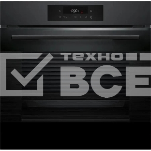 Духовой шкаф электрический Bosch HJG852YT0T Serie 6, 60 см, 66 л, черный матовый,сенсорное управление, 8 режимов+AutoPilot 30(30 автоматических программ), LCD-дисплей, галогенное освещение, самоочистка EcoClean,Soft Open and Soft Close door,телескопические направляющие на 2 уровнях