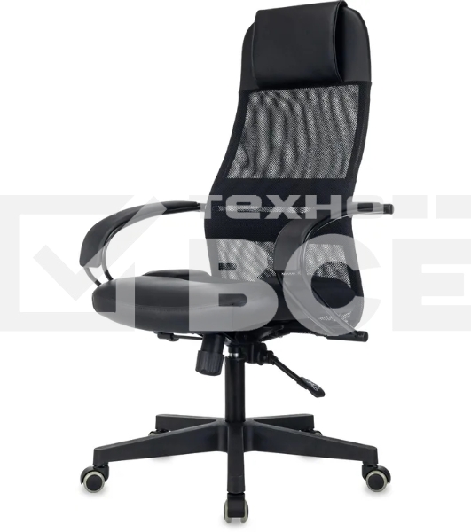 Кресло эргономичное Бюрократ CH-NOVA LUX черный сетка/ткань крестов. пластик