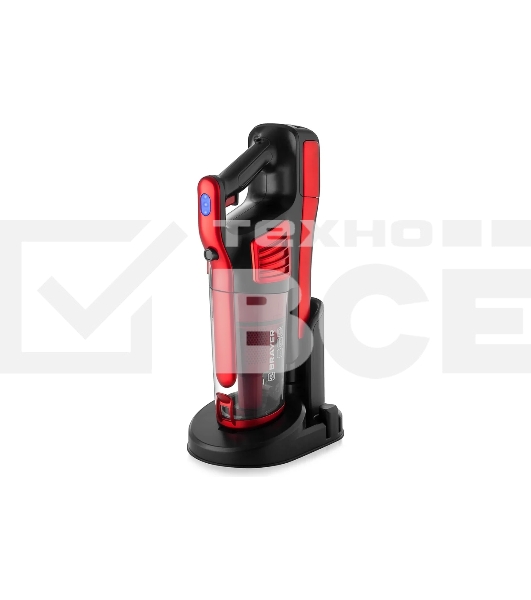 Пылесос вертикальный BRAYER BR4260 красный, питание от аккумулятора, 120 Вт, уборка сухая, пылесборник 0.6 л, работа от АКБ max 40 мин