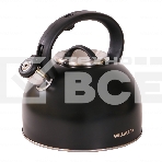 Чайник WILLMARK WTK-4810SS (4л, со свистком, с крышкой, нейлон ручка, техн. Easy spout open) черный, фото2