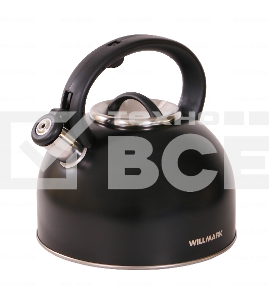 Чайник WILLMARK WTK-4810SS (4л, со свистком, с крышкой, нейлон ручка, техн. Easy spout open) черный