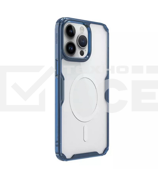 Чехол Nature TPU Pro Magnetic Case, синий, (AP IP15 Pro Max)