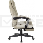 Кресло руководителя Бюрократ T-9950MSG-F Fabric песочный Light-21, крестов. пластик, подст. для ног, фото22