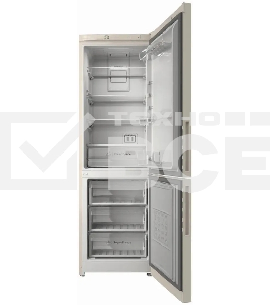 Холодильник Indesit ITR 4180 E бежевый двухкамерный 220/78л морозилка снизу