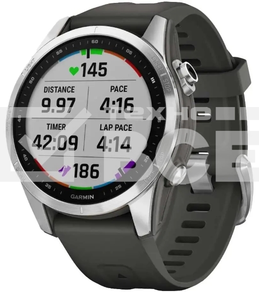 Смарт-часы Garmin Fenix 7s серебристый с графитовым ремешком 42мм