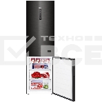 Холодильник Haier C4F740CBXGU1 черный двухкамерный 286/115л морозилка снизу, No Frost, фото7