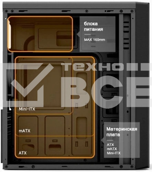 Компьютерный корпус Zalman ZM-T6 черный без БП ATX 1xUSB 2.0 1xUSB 3.0 audio bott PSU