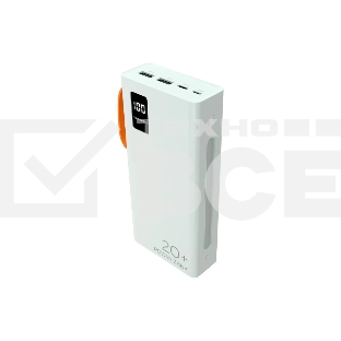 Портативный аккумулятор More choice (4620202550552) PB22-20 с кабелем 2USB 2.1A - 20000mAh белый