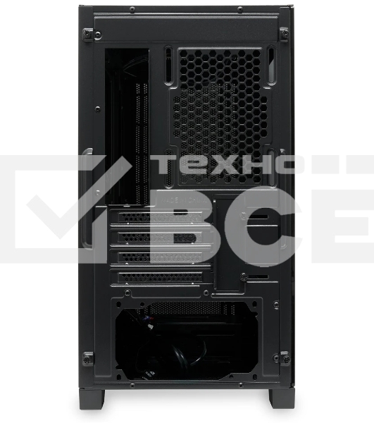 Компьютерный корпус без блока питания HSPD M340, Mesh Mid Tower, черный, TG, 0.5 SPCC, no fans, mATX, mITX, 165/350/200мм, 2x2.5