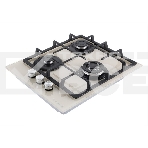 Газовая варочная панель Maunfeld EGHG.43.33CBG/G газ, ширина 45 см, 3 конфорки, WOK, чугунные решетки, газ-контроль, электроподжиг, бежевый, фото2