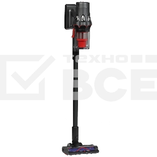 Пылесос вертикальный Deerma DEM-T50W серый/черный/красный, питание от аккумулятора, 420 Вт, уборка сухая, пылесборник 0.4 л