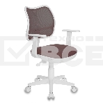 Кресло компьютерное Бюрократ CH-W797/BR/TW-14C TW-14C коричневый, спинка сетка, сиденье коричневый, пластик белый, фото 1