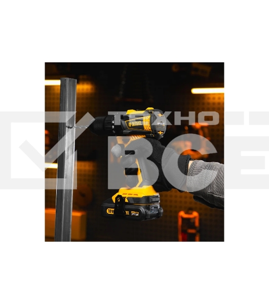 Дрель-шуруповерт Denzel BLDL-18-0, Аккумуляторная, 18В, Без АКБ и ЗУ