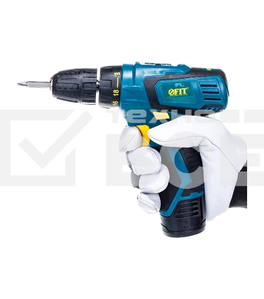 Дрель-Шуруповерт Fit 80179, Аккумуляторная, 12В