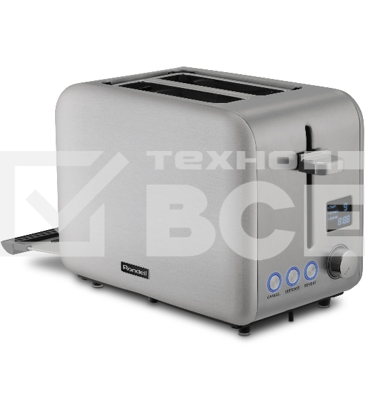 Тостер Rondell RDE-1203 950Вт стальной