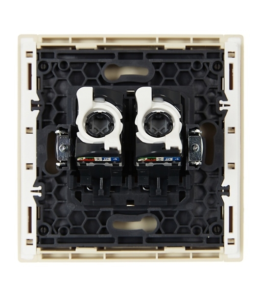 Розетка компьютерная IEK FORTE&PIANO FP434 2-ая RJ45 кат.6 ваниль