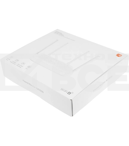 Роутер Wi-Fi Xiaomi Mi Router AX1500 RD12, 2.4/ 5 ГГц, до 1.5 Гбит/с, LAN 3x1 Гбит/с, WAN 1x1 Гбит/с