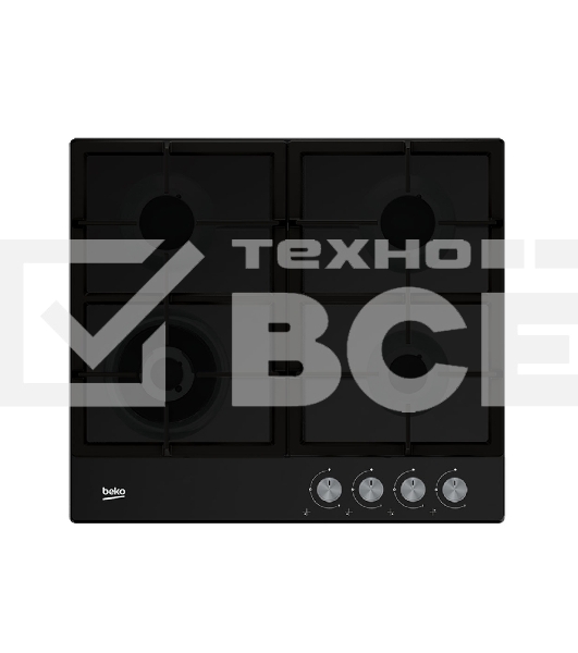 Встраиваемая газовая варочная поверхность Beko HIAW 64225 SB, черный