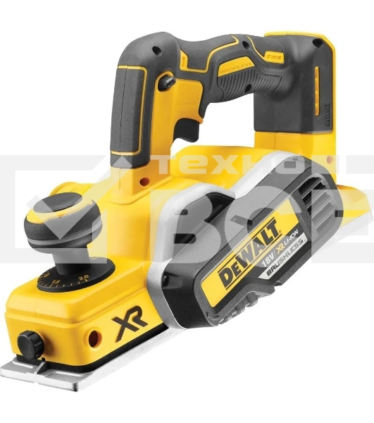 Аккумуляторный бесщеточный рубанок XR DeWalt DCP580N-XJ черный/желтый