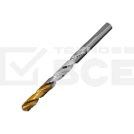 Сверло спиральное по металлу Denzel 9 x 125мм, Р6М5, Golden Tip, фото 1