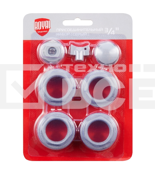 Набор присоединительный Royal Thermo 3/4'' silver