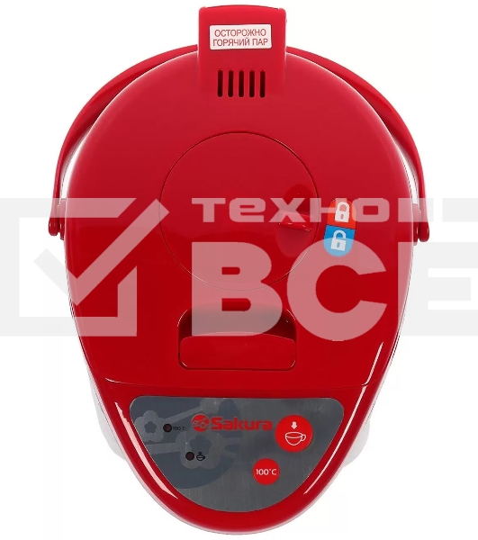 Термопот Sakura SA-336RS 6,0л метал/красн