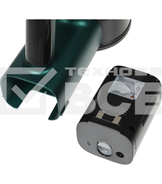 Пылесос вертикальный Haier HVC400HE зеленый, питание от аккумулятора, 400 Вт, уборка сухая, пылесборник 0.8 л