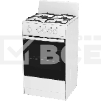 Плита газовая Darina S GM 441 001 W белый/черный, конфорок 4 шт, духовка 50 л, 50 см x 85 см x 51 см, фото2