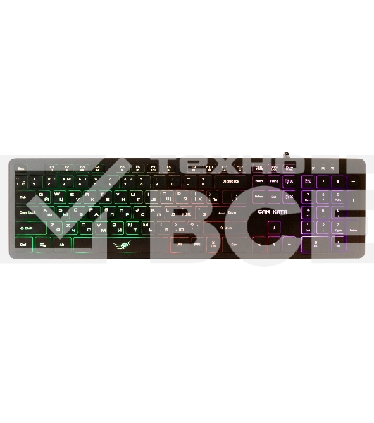 Комплект клавиатура+мышь Dialog Gan-Kata KMGK-1707U проводной, USB, 1600 DPI, чёрный