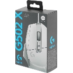 Мышь проводная Logitech G502 X белый, 25600 dpi, USB, кнопки - 13, фото2