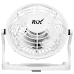 Вентилятор Rix RDF-1500USB белый, настольный, 2.5 Вт, 1 скорость, 10 см, фото2