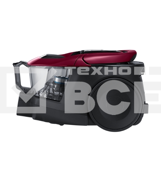 Пылесос Samsung VC18M31A0HP бордовый/черный, 380/1800 Вт, уборка сухая, пылесборник контейнер 2 л