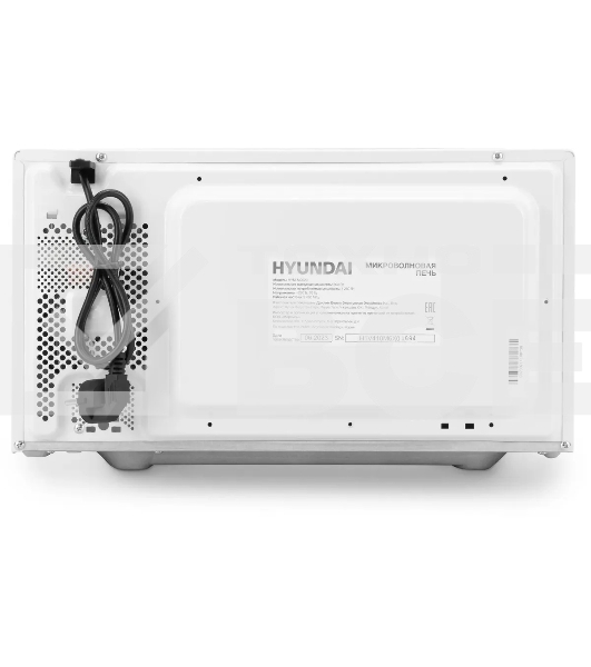 Микроволновая печь Hyundai HYM-M2023 белый/хром, 23 л, 800 Вт, переключатели - поворотный механизм