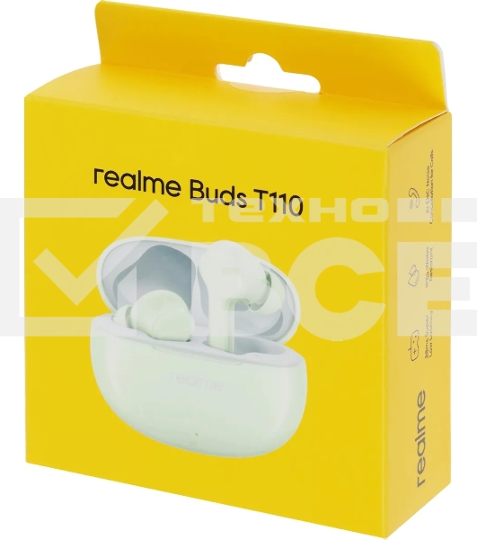 Наушники  Realme Buds T110 зеленый Bluetooth