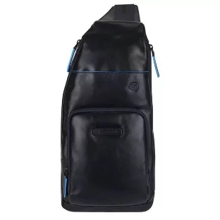 Рюкзак слинг Piquadro Blue Square Revamp CA5577B2V/BLU, кожа, синий