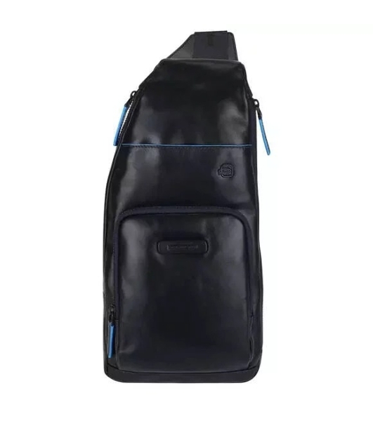 Рюкзак слинг Piquadro Blue Square Revamp CA5577B2V/BLU, кожа, синий