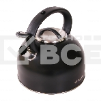 Чайник WILLMARK WTK-4810SS (4л, со свистком, с крышкой, нейлон ручка, техн. Easy spout open) черный, фото3