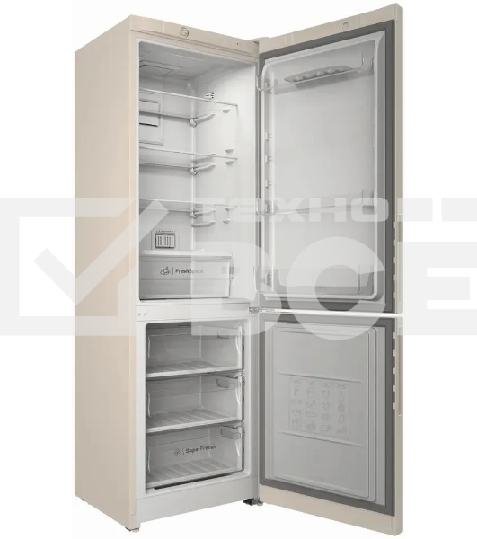 Холодильник Indesit ITR 4180 E бежевый двухкамерный 220/78л морозилка снизу