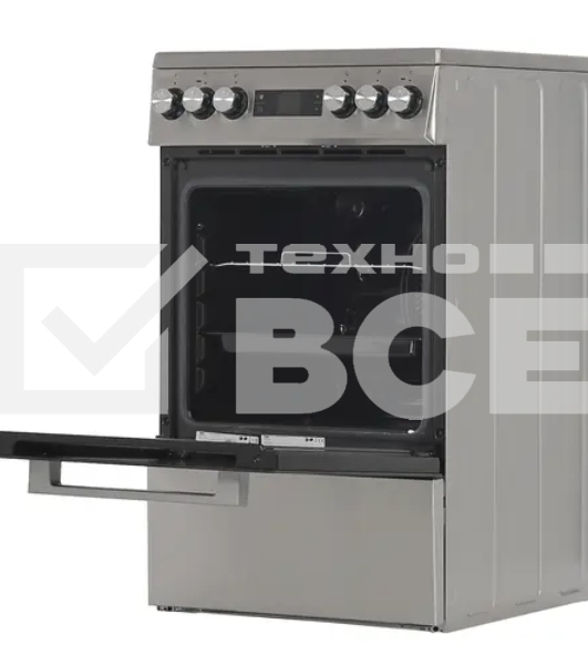 Плита электрическая Beko FSM57300GX черный, конфорок 4 шт, духовка 55 л, 50 см x 85 см x 60 см