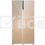 Холодильник LEX LSB530GlGID золотистый двухкамерный 283/183л морозилка слева, No Frost, Side by Side, фото 1