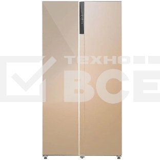 Холодильник LEX LSB530GlGID золотистый двухкамерный 283/183л морозилка слева, No Frost, Side by Side