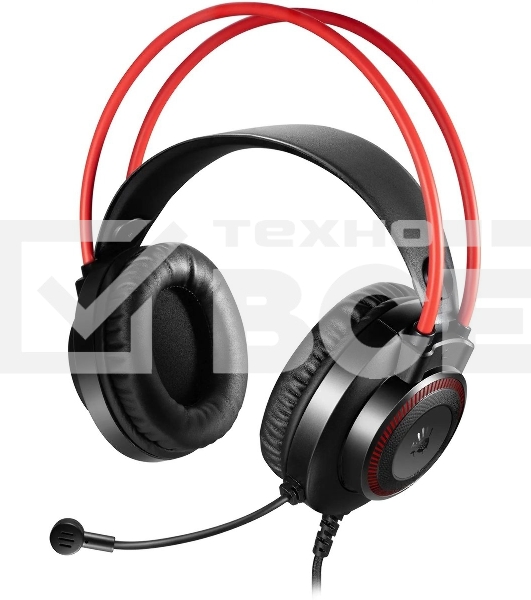 Наушники с микрофоном A4Tech Bloody G200S черный/красный 2м мониторные USB оголовье (G200S USB/ BLACK +RED)
