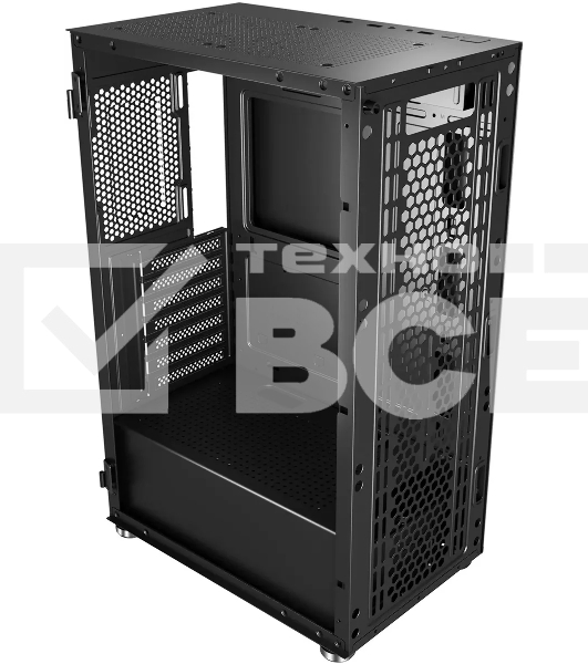 Компьютерный корпус Bloody BD-CC114 черный без БП ATX 8x120мм 1xUSB 2.0 1xUSB 3.0 audio bott PSU