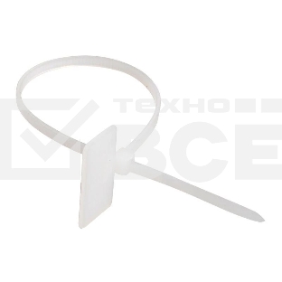 Хомут кабельный IEK UHH61-3-110-100 ХП1 2.5х110 нейл. бел. с таб. 20х13 (уп. 100 шт)