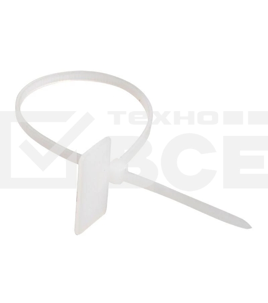 Хомут кабельный IEK UHH61-3-110-100 ХП1 2.5х110 нейл. бел. с таб. 20х13 (уп. 100 шт)